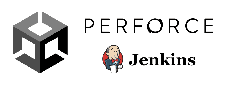 Unity, Perforce, and Jenkins logos